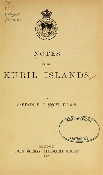 Notesonkurilisla00snow_0005