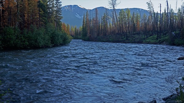 Река Чойган-Хем перед входом в 'трубу'