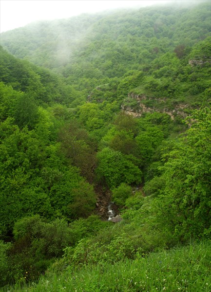 В ущелье бурлит река