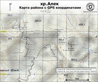Карта спелеорайона Алек на базе 1:50000