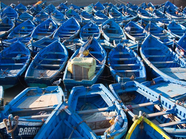 синие лодки
