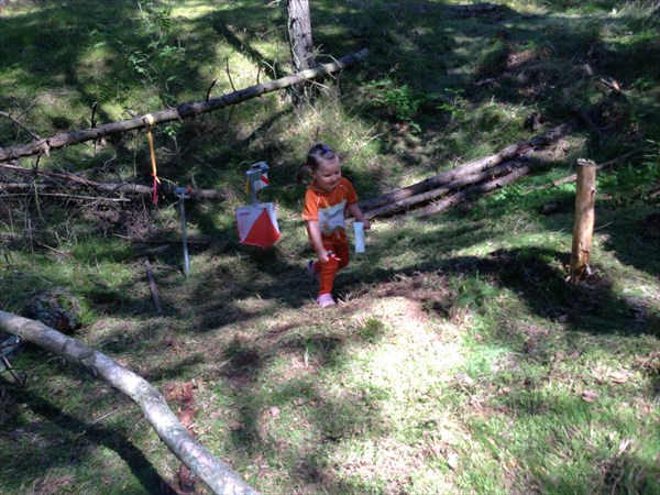 На дистанции для детей.