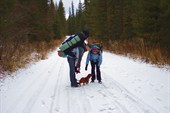 по дороге на станцию