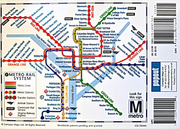 Карта метро вашингтона