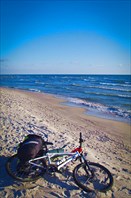 Пляж Клайпеды на Куршской косе. Остановился искупаться