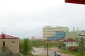 Вид из гостиницы в Якутске.