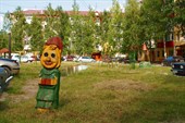 Заболоченная детская площадка в Нефтеюганске