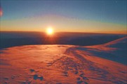 Рассвет на Западной вершине Эльбрусв