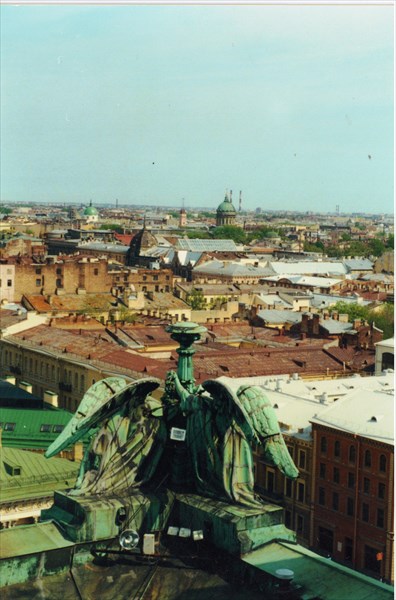 Панорама города с колоннады Исаакиевского собора