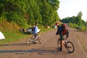 ночевка на диком пляже, в самом начале водохранилища