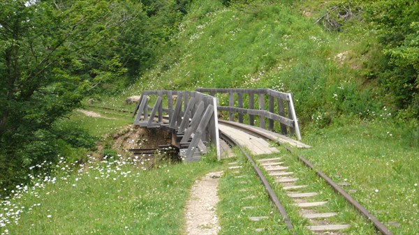 УЖД и мост через ручей