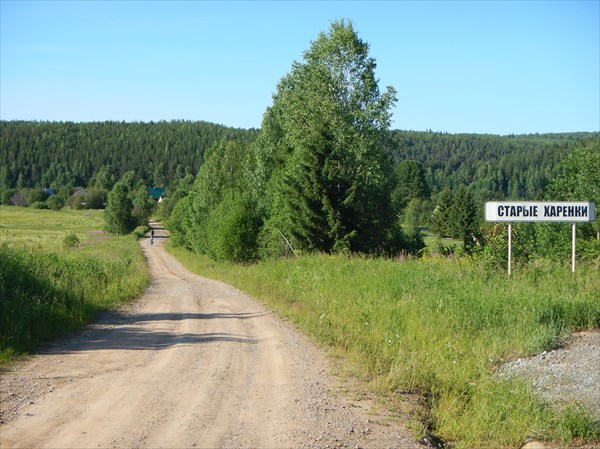 По дороге к автомосту через р. Чусовую. Харёнки.