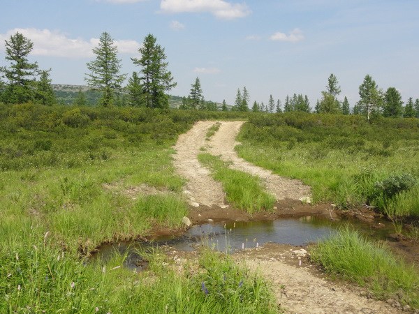 А здесь хоть на велосипеде!