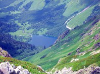Вид сверху на озеро-озеро Кардывач