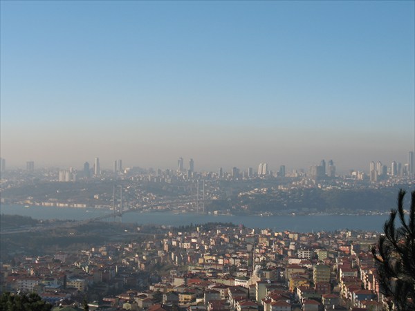 Вид на Стамбул и Босфор с Азиатской части Стамбула