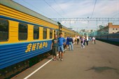 У поезда `Янтарь` на Белорусском вокзале