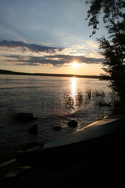 Закат на озере Суходольском (на противоположном берегу)