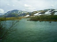 Река Собь. Вид с ж.д полотна