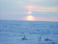 Закат в тундре.