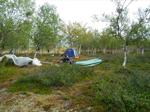 В лагере на берегу Nikulasjoki