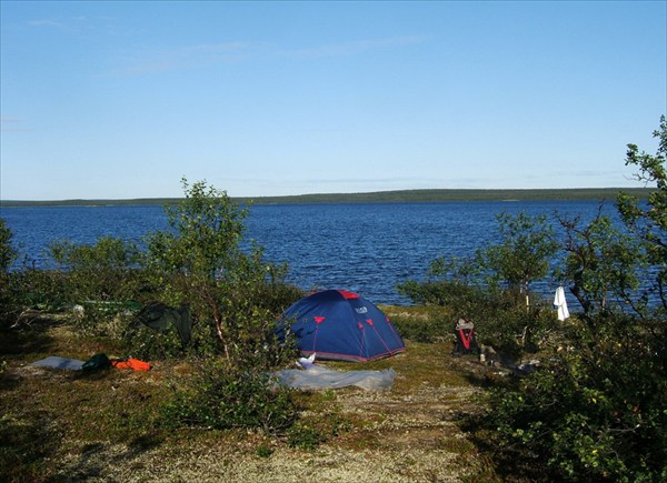 Лагерь на берегу Iijarvi