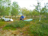 В лагере на берегу Nikulasjoki