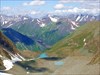 на фото: Панорамный вид с ледника Западный в сторону Кучерлинского ущелья
