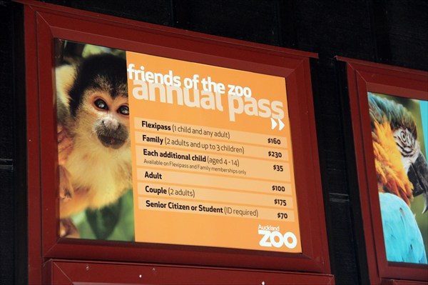 Цены на билеты в Оклендском зоопарке