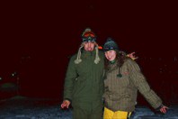 Мы с Яной на горе за несколько минут до Нового 2008 года-город Байкальск