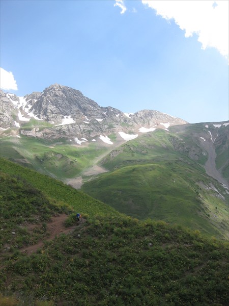 Подъём к перевалу