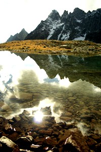 Теректинский хребет. Алтай. Высокогорное озеро.