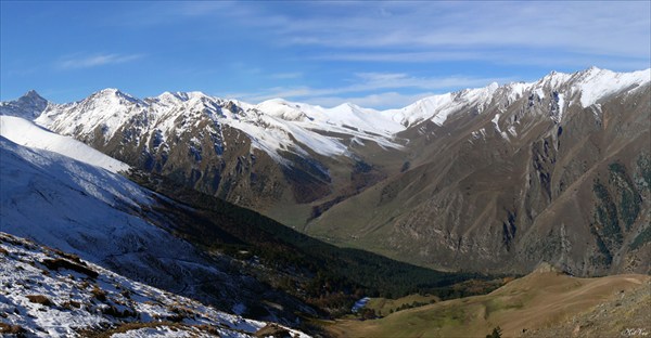 Перевал Эпчик с  перевала Карачай-Ауш