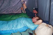 За пологом палатки 0 градусов