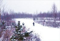 Трассы Незнаново. Спуск с горы.