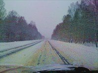 Трасса местами словно зимник