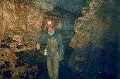 Влад Болгов в пещере Кабаний Провал