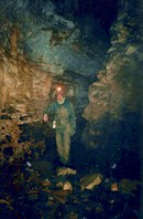 Влад Болгов в пещере Кабаний Провал