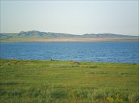 Вид на озеро Шира-город Шира