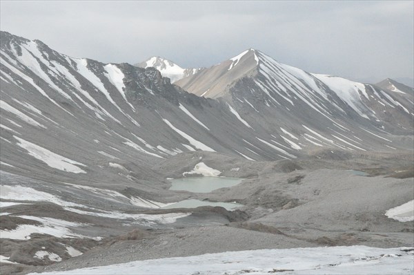 Вид с ледника под перевалом Коккельбель