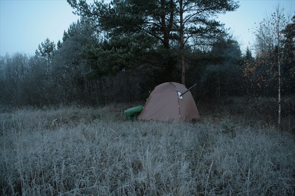Моя палатка с печкой