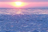 Рассвет в царстве льда