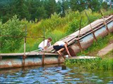  Пантонный мост у станции Керженец.