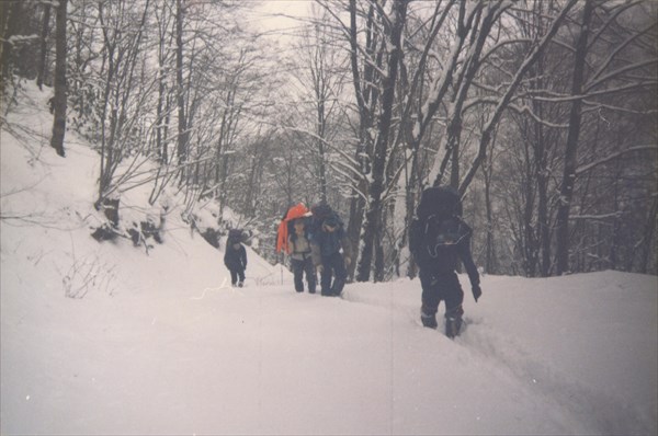11. 31.01.1997 первый день заброски. Скоро пойдёт снег.