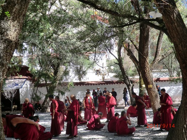 Диспут монахов в монастыре Сера