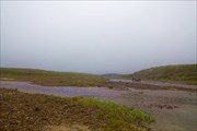 Место впадения р. Белый Кечвож. Моросящий дождь, туман.