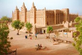 The great Mosque in the Sahara desert city of Djenne in Mali, We