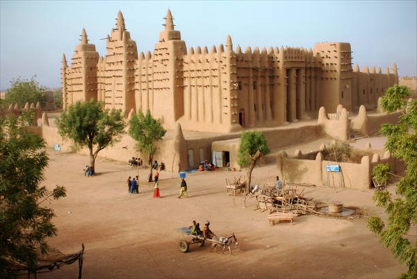 The great Mosque in the Sahara desert city of Djenne in Mali, We