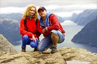 Вид на Люсефьорд-скала Кафедра Проповедника