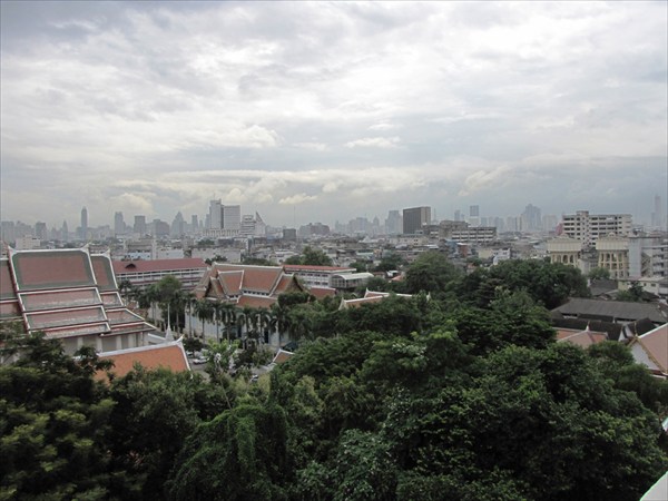 Вид на Бангкок с Золотой горы.