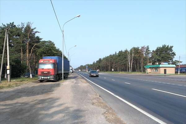 Трасса перед поворотом на Орехово-Зуево